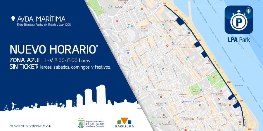 La Avenida Marítima deja de ser zona azul por las tardes
