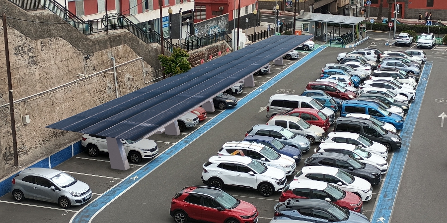 Sagulpa transforma el aparcamiento de Subida de Mata en un espacio que genera energía limpia para la ciudad 