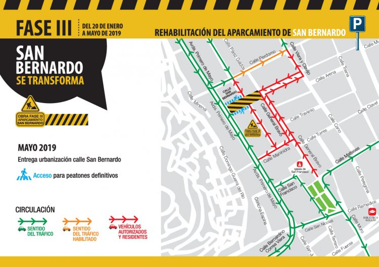 La última fase de las obras del aparcamiento de San Bernardo comenzará el 21 de enero 