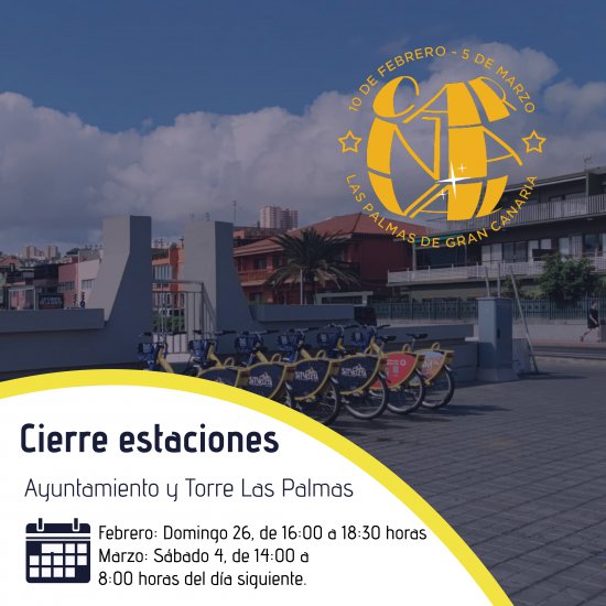 Varias estaciones de Sítycleta también ‘se van’ de Carnaval