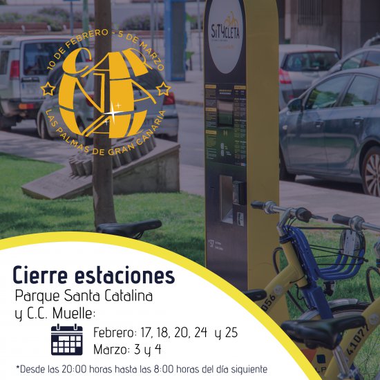 Varias estaciones de Sítycleta también ‘se van’ de Carnaval