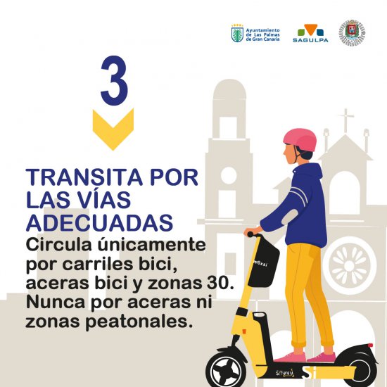 SAGULPA participa en campaña sobre las normas de uso de los VMP de la Concejalía de Movilidad